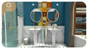 دکوراسیون اکلکتیک در سرویس بهداشتی و حمام